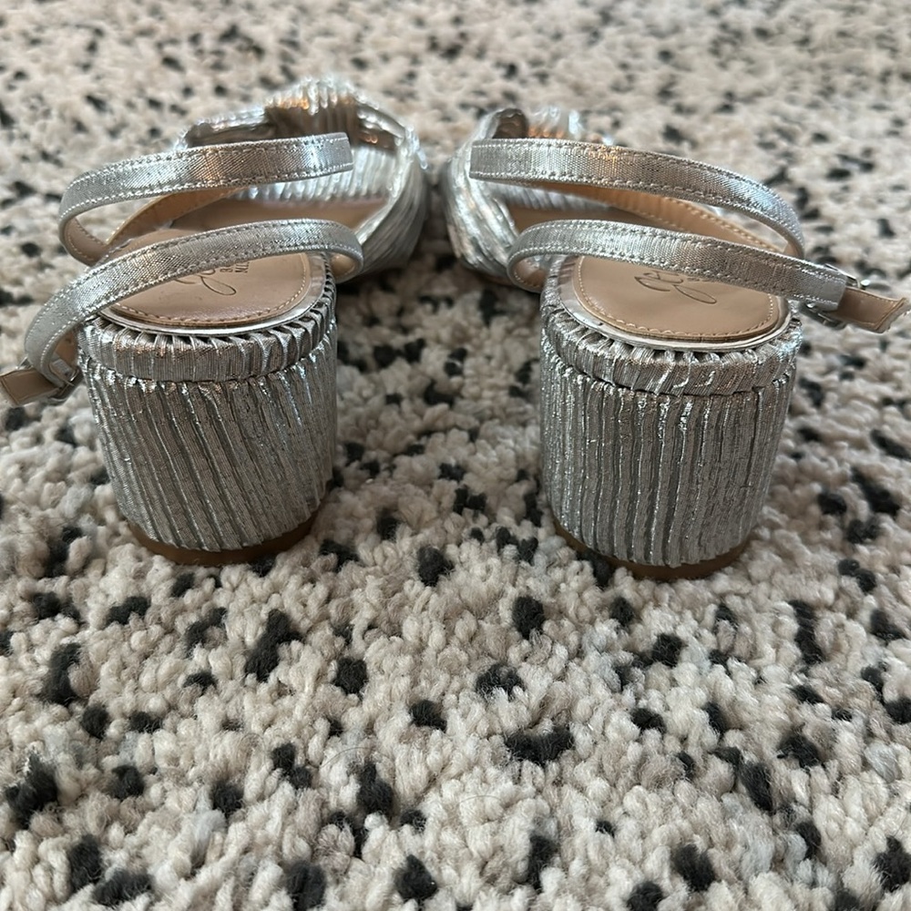 Silver Ankle Strap Heels - Picture 7 of 8